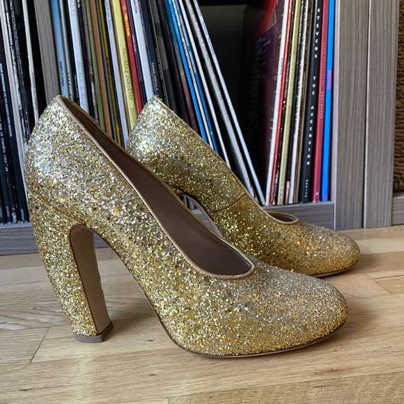 Miu Miu Sparkling Gold Heels - Picture 7 of 7